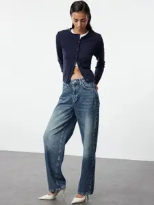 Trendyol Women Mid-Rise Heavy Fade Jeans