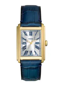 Fossil Men Dial & Leather Straps Analogue Watch FS6076I-Blue