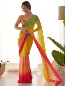 Saree mall Ombre Poly Georgette Holi Sarees