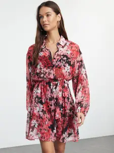 Trendyol Floral Print Shirt Dress