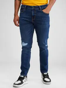 SPYKAR Men Slim Fit Mildly Distressed Light Fade Jeans