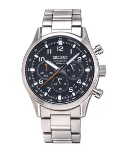 SEIKO Men Embellished Dial & Stainless Steel Bracelet Style Straps Analogue Motion Powered Watch SSB447P1