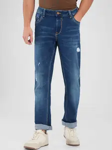 SPYKAR Men Solid Mildly Distressed Light Fade Stretchable Jeans