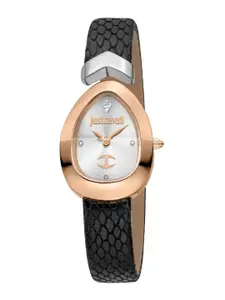 Just Cavalli Women Printed Dial & Leather Textured Straps Analogue Watch JC1L321L0065