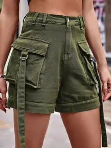StyleCast Women Solid  Cargo Shorts