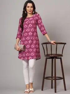 Anouk Rustic Abstract Printed Round Neck Straight Kurta