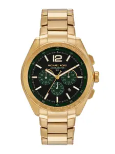 Michael Kors Men Accelerator 2.0 Bracelet Style Chronograph Analogue Watch MK9177I-Gold