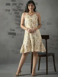 Anouk Women Floral Printed Pure Cotton Fit & Flare Ethnic Dress