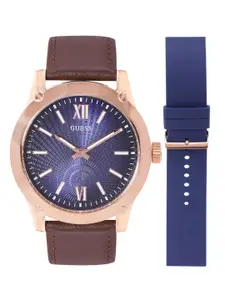 GUESS Men Leather Straps Analogue Watch GW0630G3
