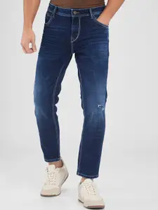 SPYKAR Men Casual Slim Fit Mildly Distressed Light Fade Stretchable Jeans