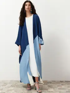 Trendyol Colourblocked V-Neck Longline Shrug