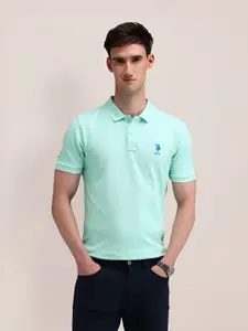 U.S. Polo Assn. Men Solid Polo Collar Cotton T-shirt