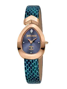 Just Cavalli Women Printed Dial & Leather Straps Analogue Watch JC1L321L0055