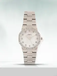 French Connection Women Embellished Dial & Bracelet Style Straps Analogue Watch- FCH13SM