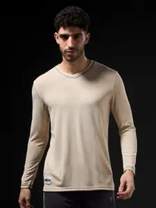 Technosport Men UPF50 Solid V-Neck Slim Fit T-shirt