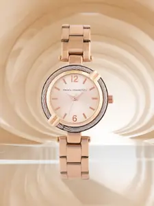 French Connection Women Patterned Dial & Bracelet Style Strap Analogue Watch- FCW12RGM