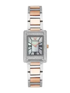 Emporio Armani Women Two-Tone Bracelet Style Straps Analogue Watch AR11626I-Multi