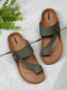 Kosher Men Buckle Design Comfort Sandals