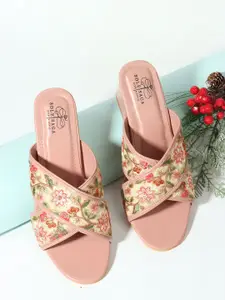 Sole Saga Women Embellished Block Peep Toes