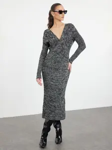 Trendyol Print Sheath Midi Dress