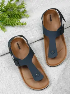 Kosher Men Buckle Design Comfort Sandals