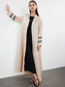 Trendyol Striped Longline Open Front Shrug