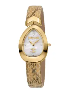 Just Cavalli Women Printed Dial & Leather Straps Analogue Watch JC1L321L0025