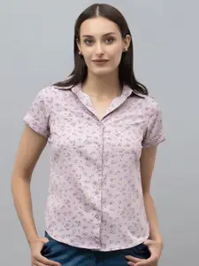 PURYS Women Standard Floral Opaque Printed Casual Shirt