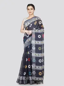 PinkLoom Batik Zari linen Saree