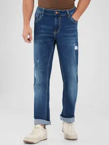 SPYKAR Men Mildly Distressed Light Fade Stretchable Mid-Rise Jeans