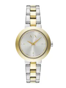Armani Exchange Women Embellished Bracelet Style Two Tone Analogue Watch AX5171I-Multi