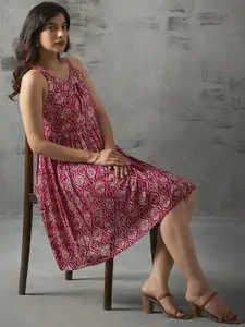 Anouk Women Printed Fit & Flare Ethnic Dress