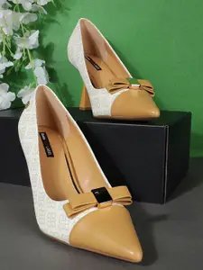 Bata PU Stiletto Pumps with Bows