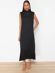 Trendyol Women High Neck Sleeveless Solid Maxi Dress