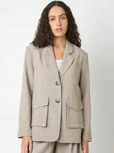 Vero Moda Notched Collar Lapel Single-Breasted Blazers