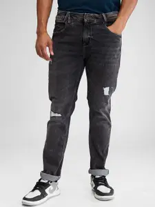 SPYKAR Men Slim Fit Low-Rise Mildly Distressed Light Fade Stretchable Jeans