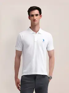 U.S. Polo Assn. Men Solid Polo Collar Cotton T-shirt