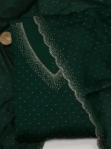 Meena Bazaar Embellished Sequinned Art Silk Unstitched Dress Material