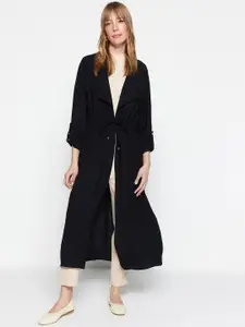 Trendyol Lapel Collar Longline Button Shrug