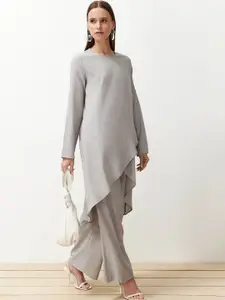 Trendyol Round Neck Long Sleeves Top With Trousers