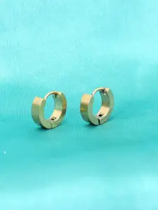 KRENOZ Men's Gold Plated Circular Studs