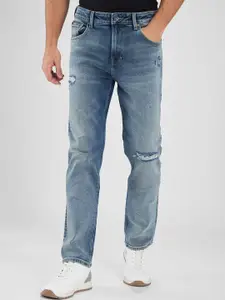 SPYKAR Men Relaxed Fit Mildly Distressed Light Fade Stretchable Jeans