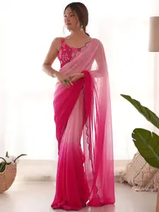 Saree mall Ombre Embroidered Sarees