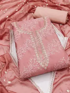 ASISA Floral Embroidered Sequinned Unstitched Dress Material