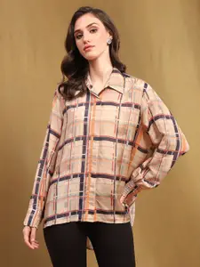 Biba Women Standard Tartan Checks Opaque Printed Casual Shirt
