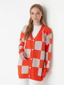 Trendyol Women Checked Longline Pullover