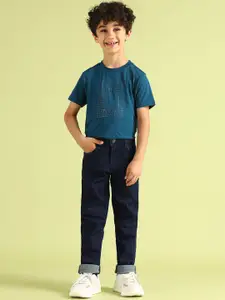 U.S. Polo Assn. Kids Boys Classic Mid-Rise Pure Cotton Jeans