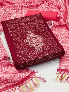 Ishin Floral Embroidered Sequinned Unstitched Dress Material