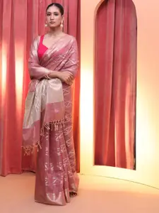 Indethnic Ethnic Motifs Zari Art Silk Banarasi Saree