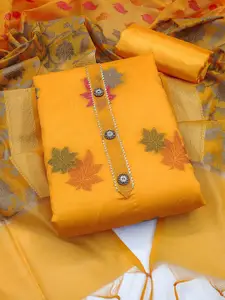 Ishin Ethnic Motifs Embroidered Zari Unstitched Dress Material